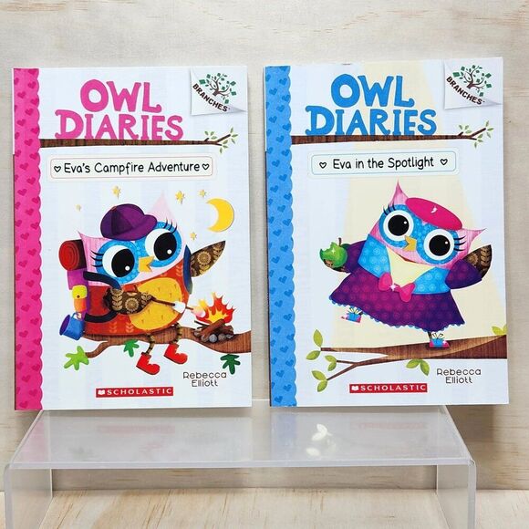 Owl Diaries Two Scholastic Chapter Books by Rebecca Elliott - Picture 1 of 5